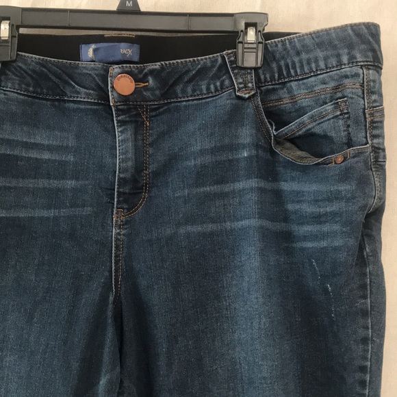 Democracy “ab” solution indigo Denim Ankle Skimmer Plus Jeans 24W - Picture 2 of 14